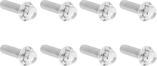 ARLEN NESS Bolt Kit - Trap Door - Titanium - 12-Point - M8 - Polished 300-709