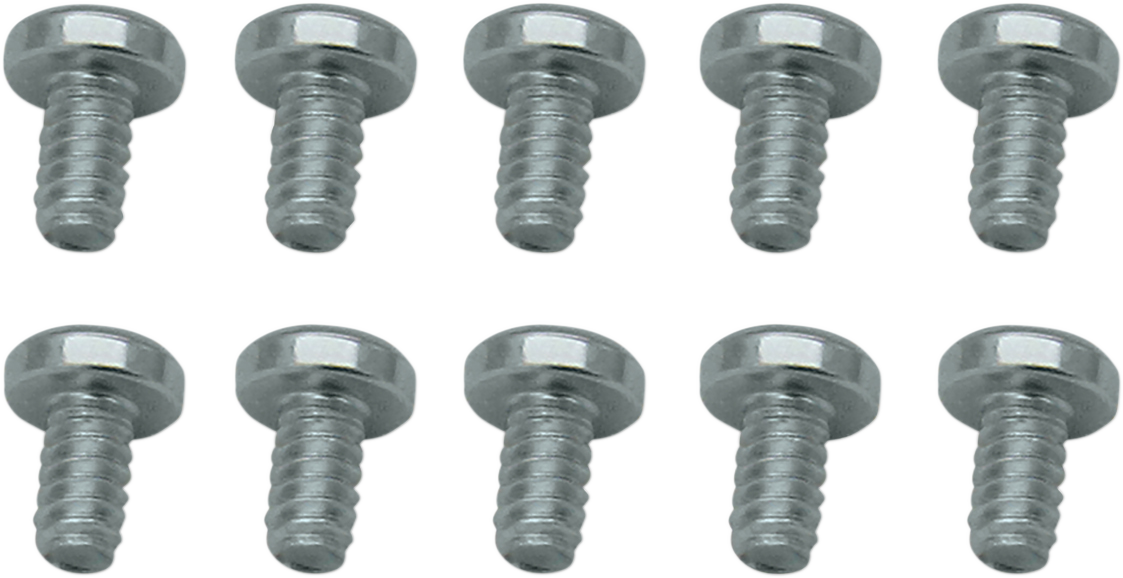 S&S CYCLE 6-32 x 1/4 inch Zinc-Plated Steel Throttle Plate Screws - 10 Pack