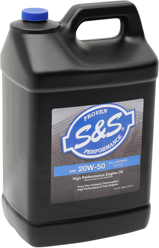 S&S CYCLE Synthetic Oil 20W-50 - 2.5 Gallons, Part #153749