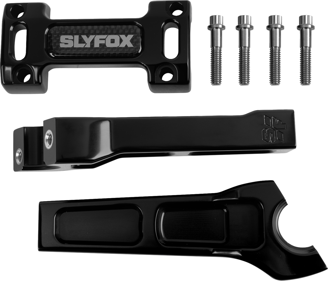 SLYFOX Handlebar Riser Kit - Straight, 6-Inch Rise, 1-1/8-Inch Clamping, Black SF-1003-06-B