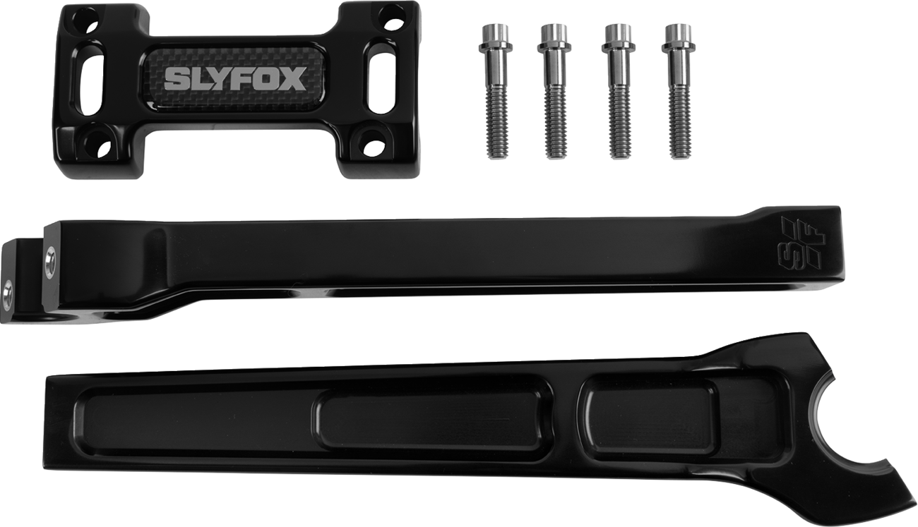 SLYFOX Handlebar Riser Kit - Straight, 10-Inch Rise, 1-1/8 Inch Clamp, Black SF-1003-10-B