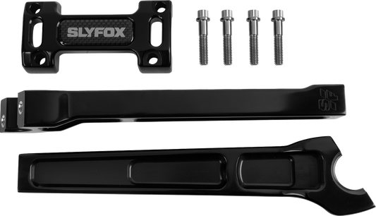 SLYFOX Handlebar Riser Kit - Straight, 10-Inch Rise, 1-1/8 Inch Clamp, Black SF-1003-10-B