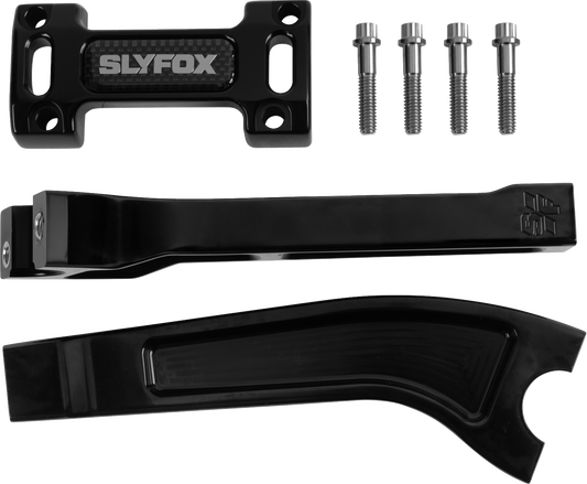 SLYFOX Handlebar Riser Kit - Pullback, 8-Inch Rise, 1-1/8-Inch Clamping - Model SF-1004-08-B