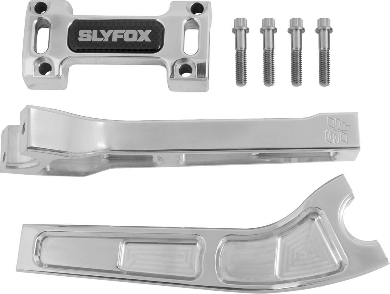 SLYFOX Handlebar Riser Kit SF-1004-08-R – 8 Inch Rise, 1-1/8 Inch Clamping, Raw Finish