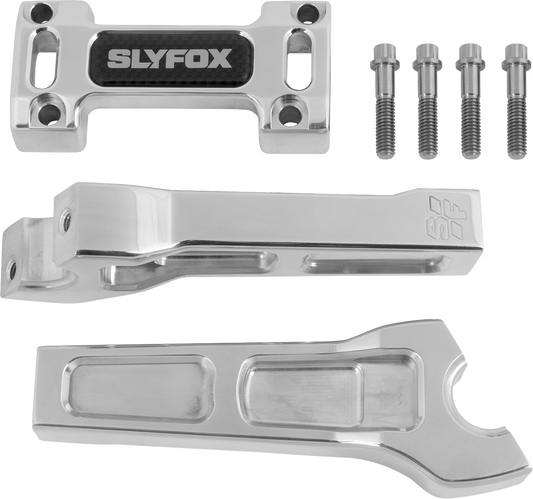 SLYFOX Handlebar Riser Kit - Straight, 6-inch Rise, 1-inch Clamp, Part Number SF-1001-06-R