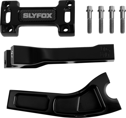 SLYFOX Handlebar Riser Kit - Pullback, 6 Inch Rise, 1 Inch Clamping, Black SF-1002-06-B