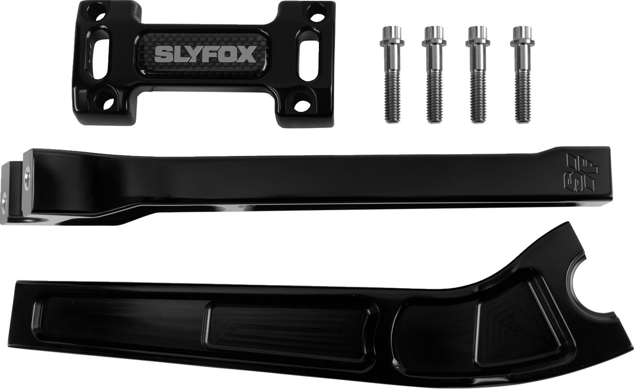 SLYFOX Handlebar Riser Kit - Pullback, 10-Inch Rise, 1-Inch Clamping - Black - Part Number SF-1002-10-B