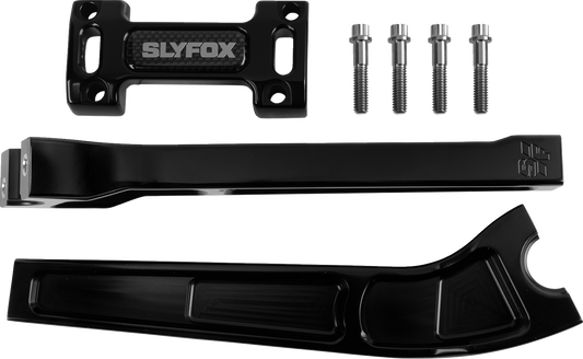SLYFOX Handlebar Riser Kit - Pullback, 10-Inch Rise, 1-Inch Clamping - Black - Part Number SF-1002-10-B