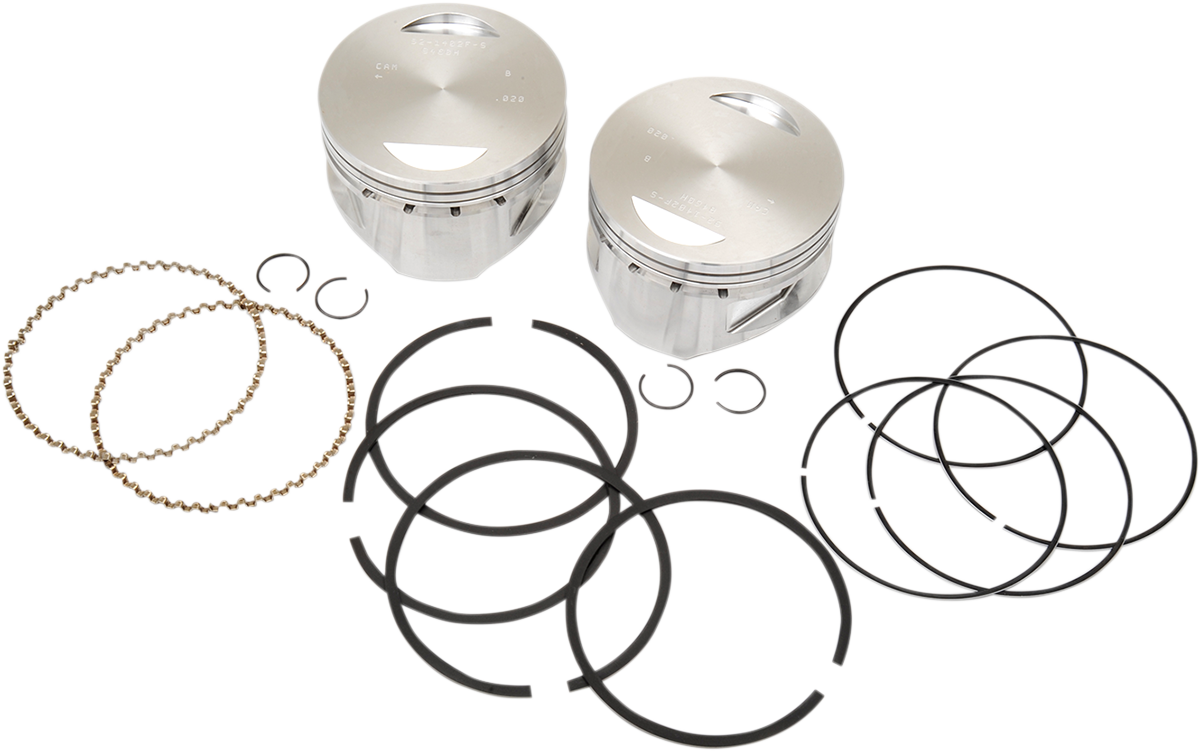 S&S CYCLE Piston Kit for 100"/107" Super Sidewinder® Engines - 4.000" +0.020" - Part Number 92-1402