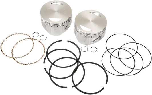 S&S CYCLE Piston Kit for 100"/107" Super Sidewinder® Engines - 4.000" +0.020" - Part Number 92-1402