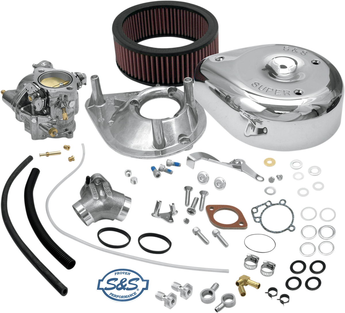 S&S Cycle Super E Carburetor with Manifold Kit for Harley Sportster 11-0409