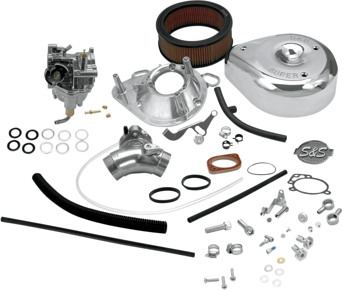 S&S CYCLE Super E Carburetor Kit with Manifold for Evolution Big Twin - Part 11-0419