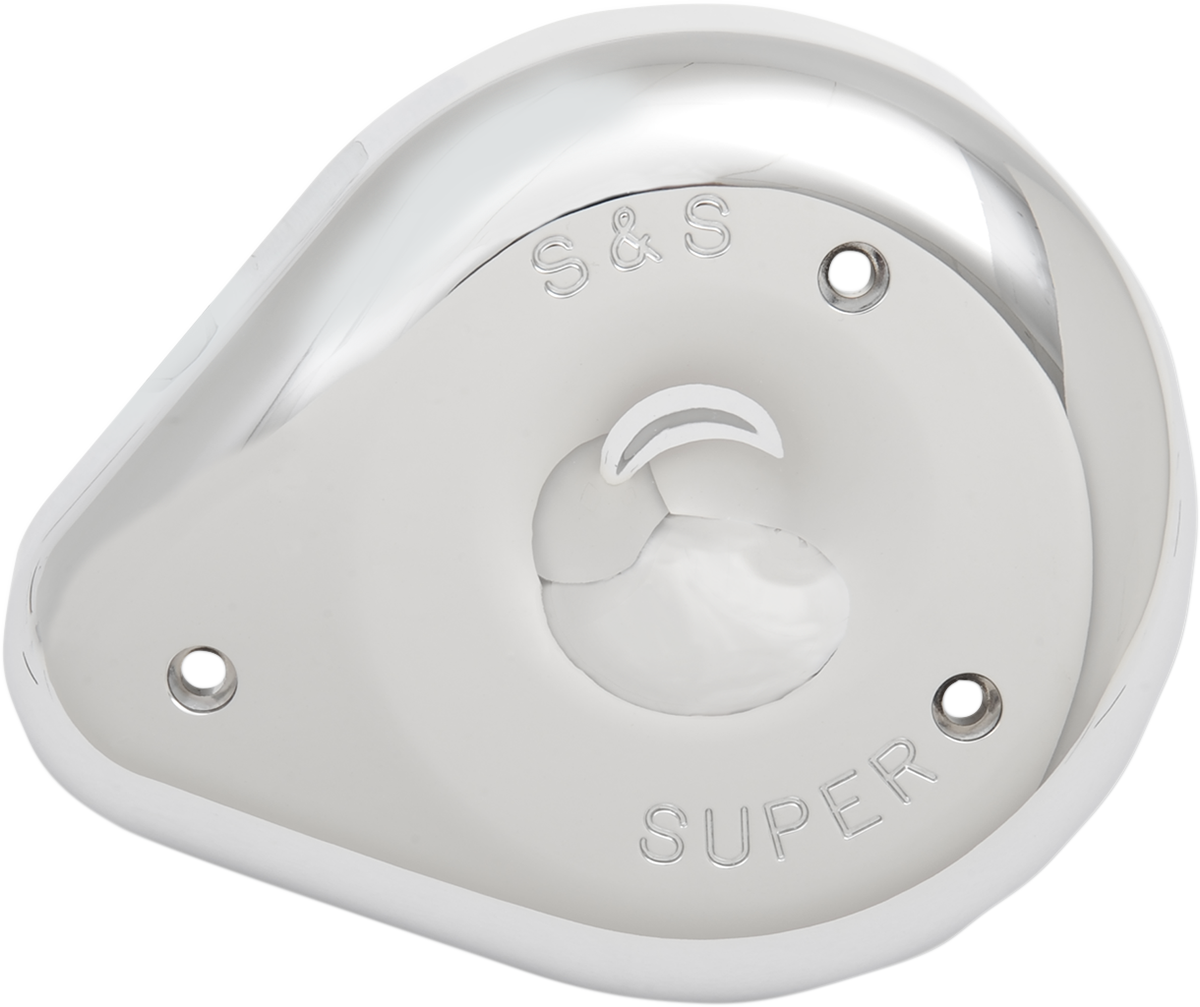 S&S CYCLE Teardrop Air Cleaner Cover – Chrome for Super E & G Carbs (Part #17-0378)