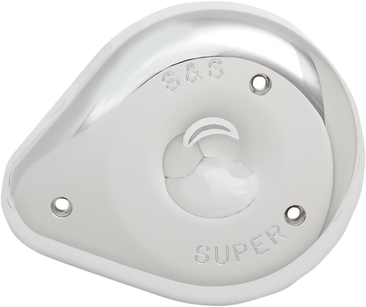 S&S CYCLE Teardrop Air Cleaner Cover – Chrome for Super E & G Carbs (Part #17-0378)
