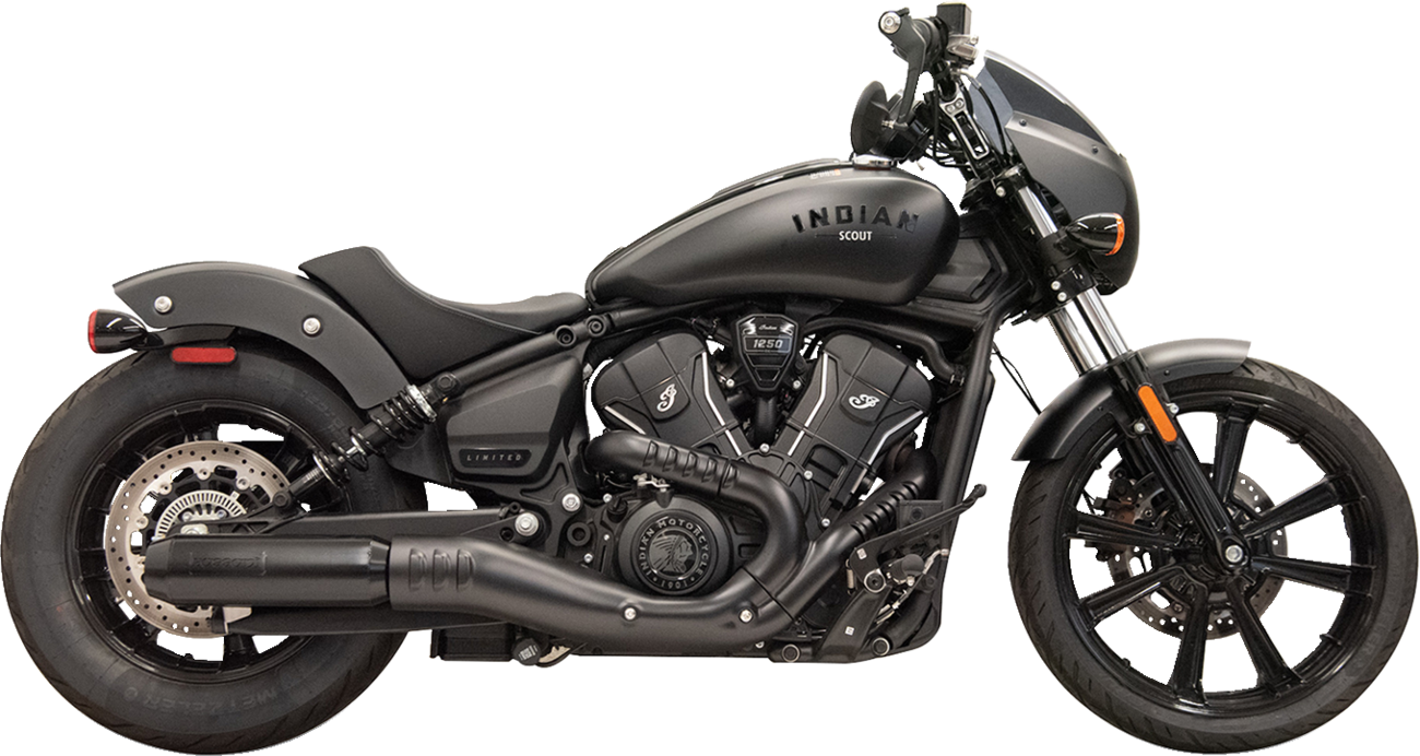BASSANI XHAUST 4" Slip-On Muffler with Billet End Cap - Scout