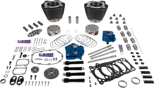 S&S Cycle 129" Power Package HPT496 for 107" M8 Engines with Gear Drive and Oil Cooled System
