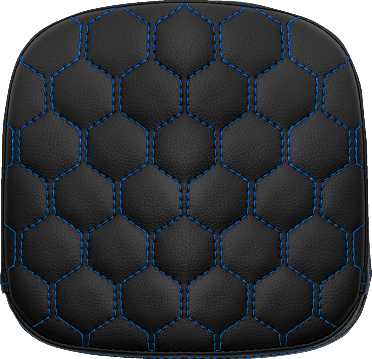 Saddlemens Honeycomb Sissy Bar Pad with Blue Stitching for Harley-Davidson - Part 040749BLU
