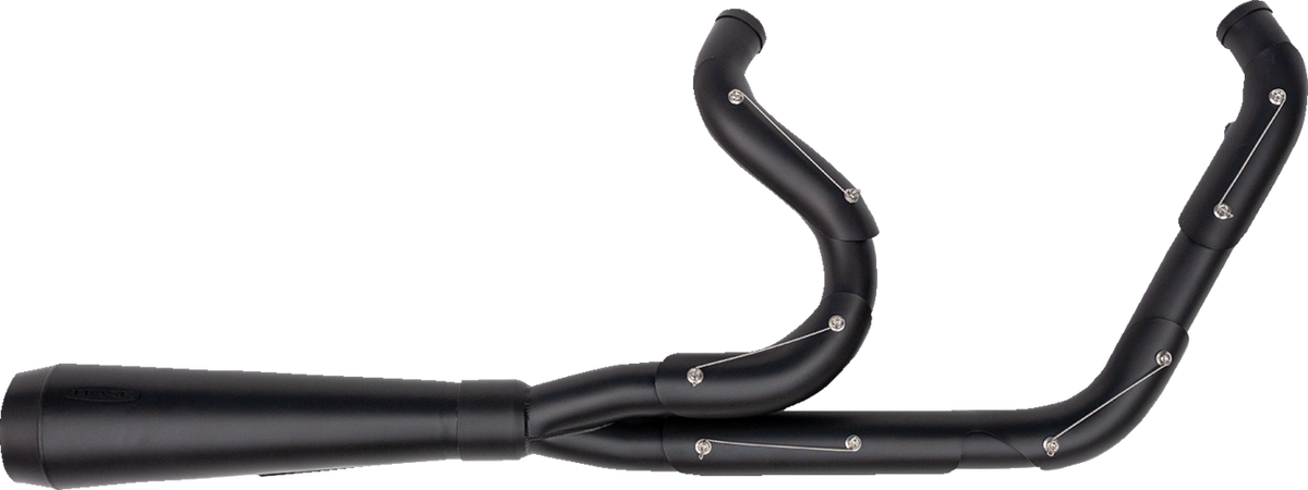 TRASK 2-Into-1 Assault Exhaust System, Full Black on Black - TM-5000BKBK