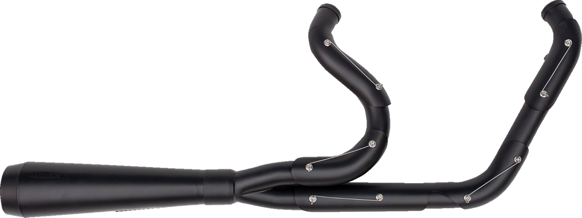 TRASK 2-into-1 Assault Exhaust System, Full Black on Black, TM-5040BKBK
