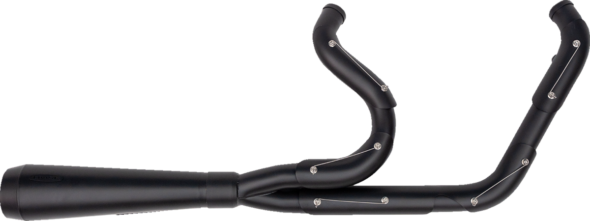 TRASK 2-into-1 Assault Exhaust System, Full Black on Black, TM-5052BKBK