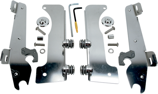 MEMPHIS SHADES Batwing Trigger Lock Mounting Kit - Stratoliner - Polished MEK1937