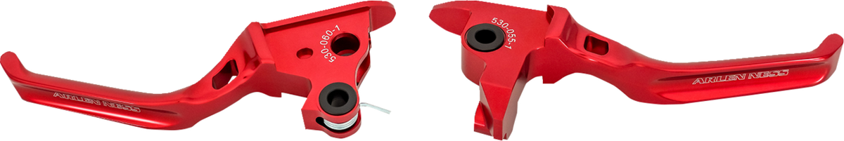 Arlen Ness Method Motorcycle Lever Set, Red, Part Number 530-033