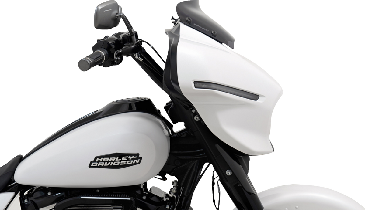 Memphis Shades MEP88610 2-Inch Spoiler Windshield for Harley-Davidson FLHX, Dark Black Smoke