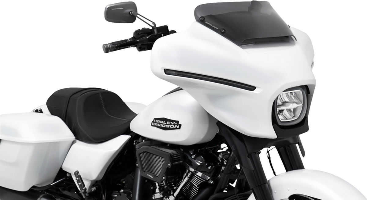 Memphis Shades MEP88610 2-Inch Spoiler Windshield for Harley-Davidson FLHX, Dark Black Smoke