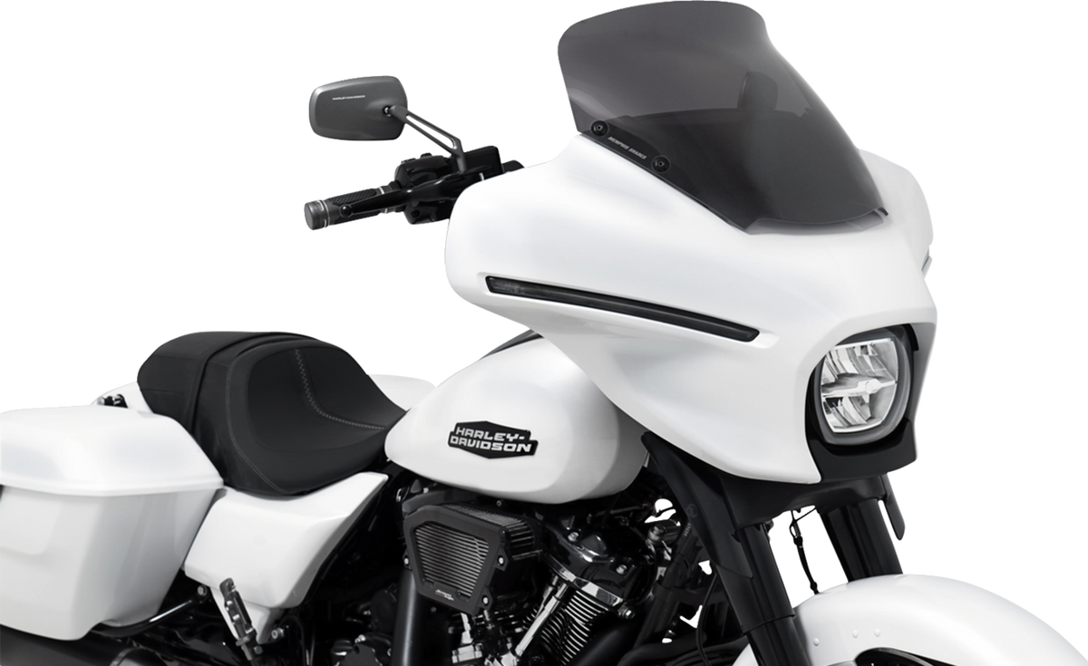 Memphis Shades MEP89010 Spoiler Windshield, 6-Inch Dark Black Smoke for Harley-Davidson FLHX