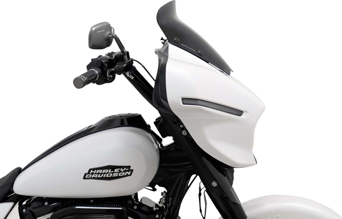 Memphis Shades MEP88910 5-Inch Spoiler Windshield for Harley-Davidson FLHX, Dark Black Smoke