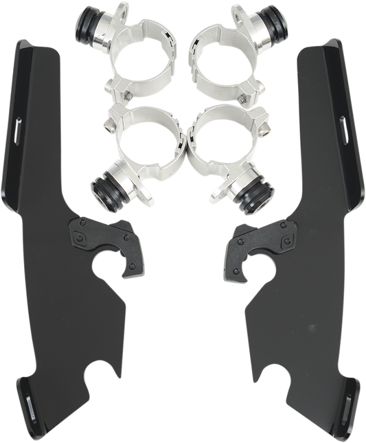 MEMPHIS SHADES Fats/Slim Trigger Lock Mounting Kit - Kawasaki/Yamaha - Black MEB8982