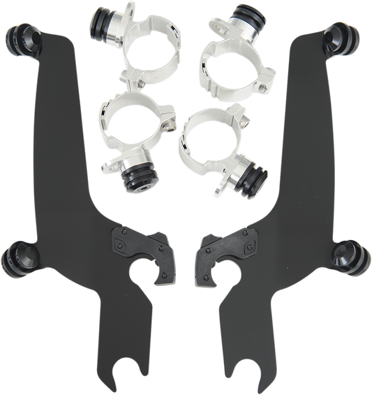 MEMPHIS SHADES Trigger Lock Sportshield Mounting Kit - Black - Kawasaki/Yamaha MEB8934