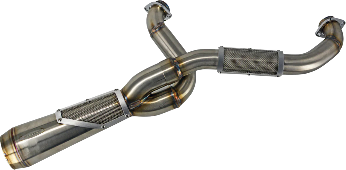 Trask TM-5132 Big Sexy 2-Into-1 Exhaust System for M8 Softail, Brushed Stainless Steel