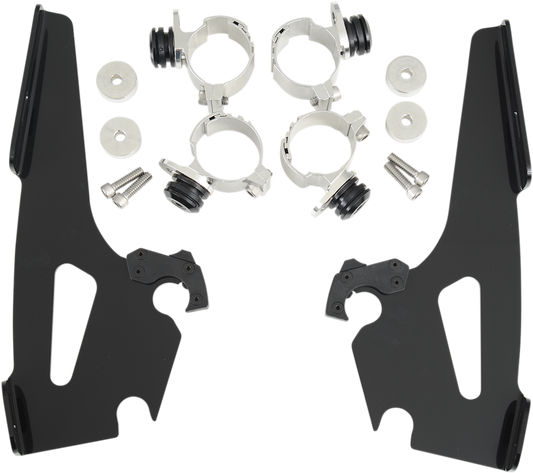 MEMPHIS SHADES Batwing Trigger Lock Mounting Kit - Narrow - Black MEB8965