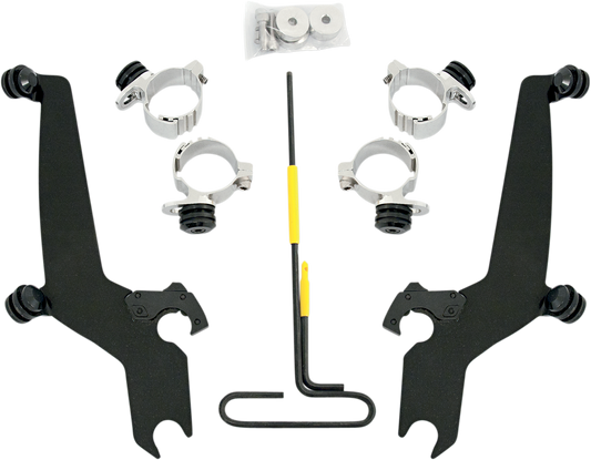 MEMPHIS SHADES Trigger Lock Sportshield Mounting Kit - Wide - Black MEB8916