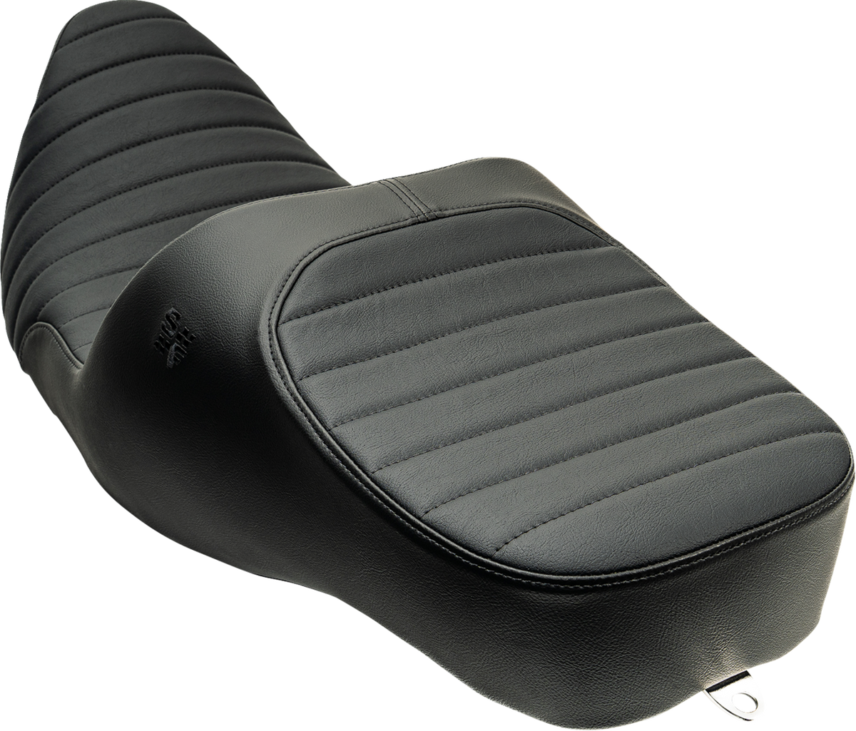 SLYFOX Chariot Seat 4723A for Harley-Davidson FLH/FLT 2009–2023.5, Black Classic Stitch with Black Logo