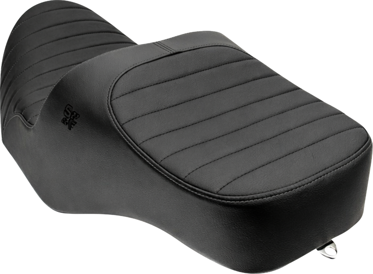 SLYFOX Chariot Seat 4729A for Harley-Davidson FLH/FLT 2023.5–2026, Black Classic Stitch with Black Logo