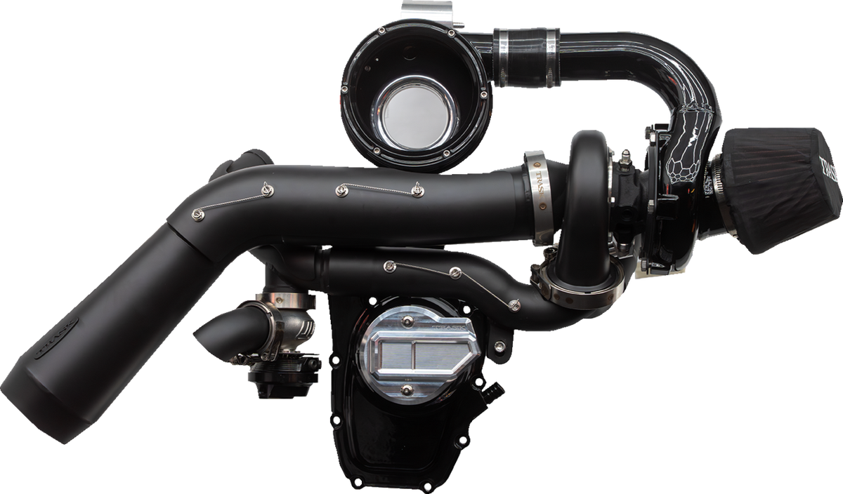 TRASK Tornado Turbo Kit Stage 2 Gen 2 M8, Black with Black Aluminum, TM-7620-BK