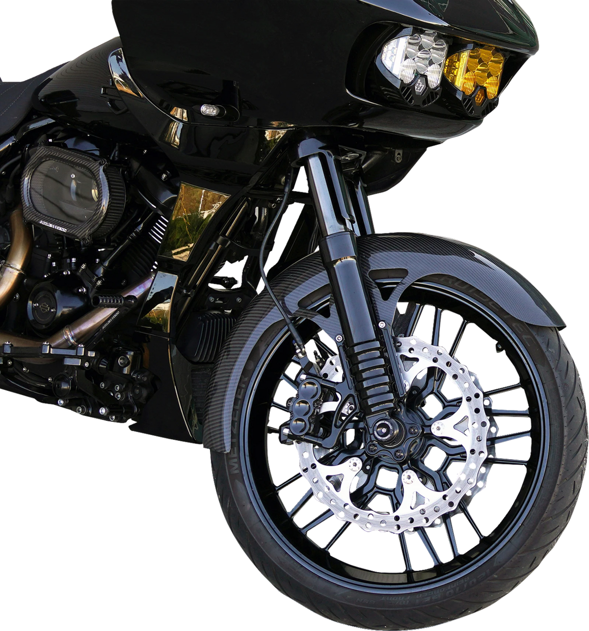 Arlen Ness 210-082 Wrapper 21-Inch Carbon Fiber Front Fender for Harley-Davidson Touring 1999-2013