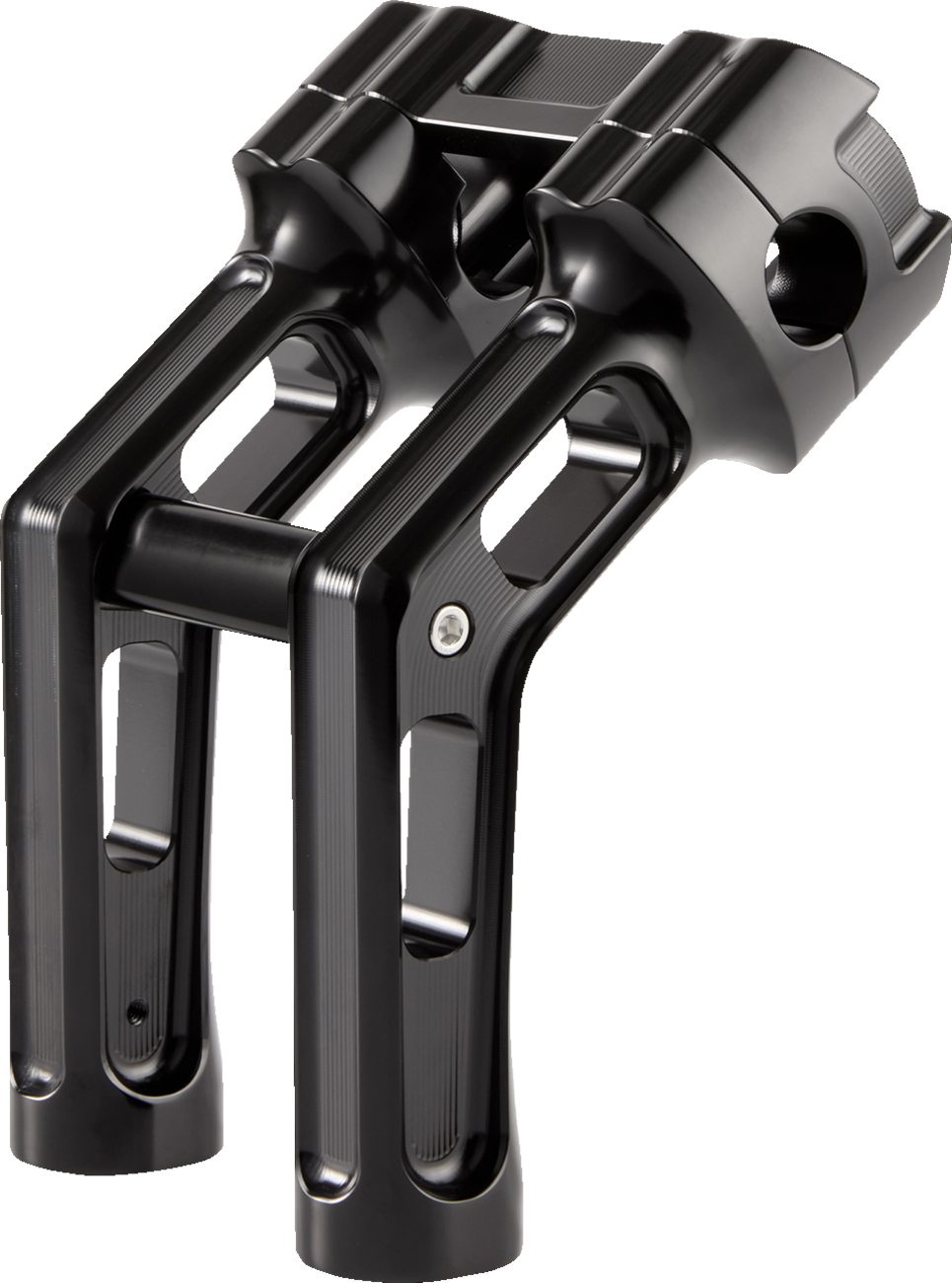 Arlen Ness Wayback 7-Inch Pullback Handlebar Risers for Harley-Davidson Softail, Black - 520-066
