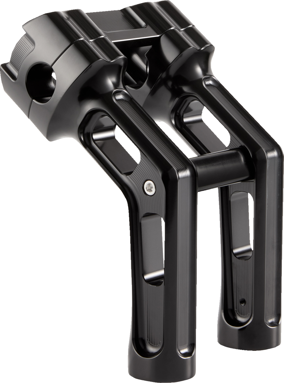 Arlen Ness Wayback 7-Inch Pullback Handlebar Risers for Harley-Davidson Softail, Black - 520-066