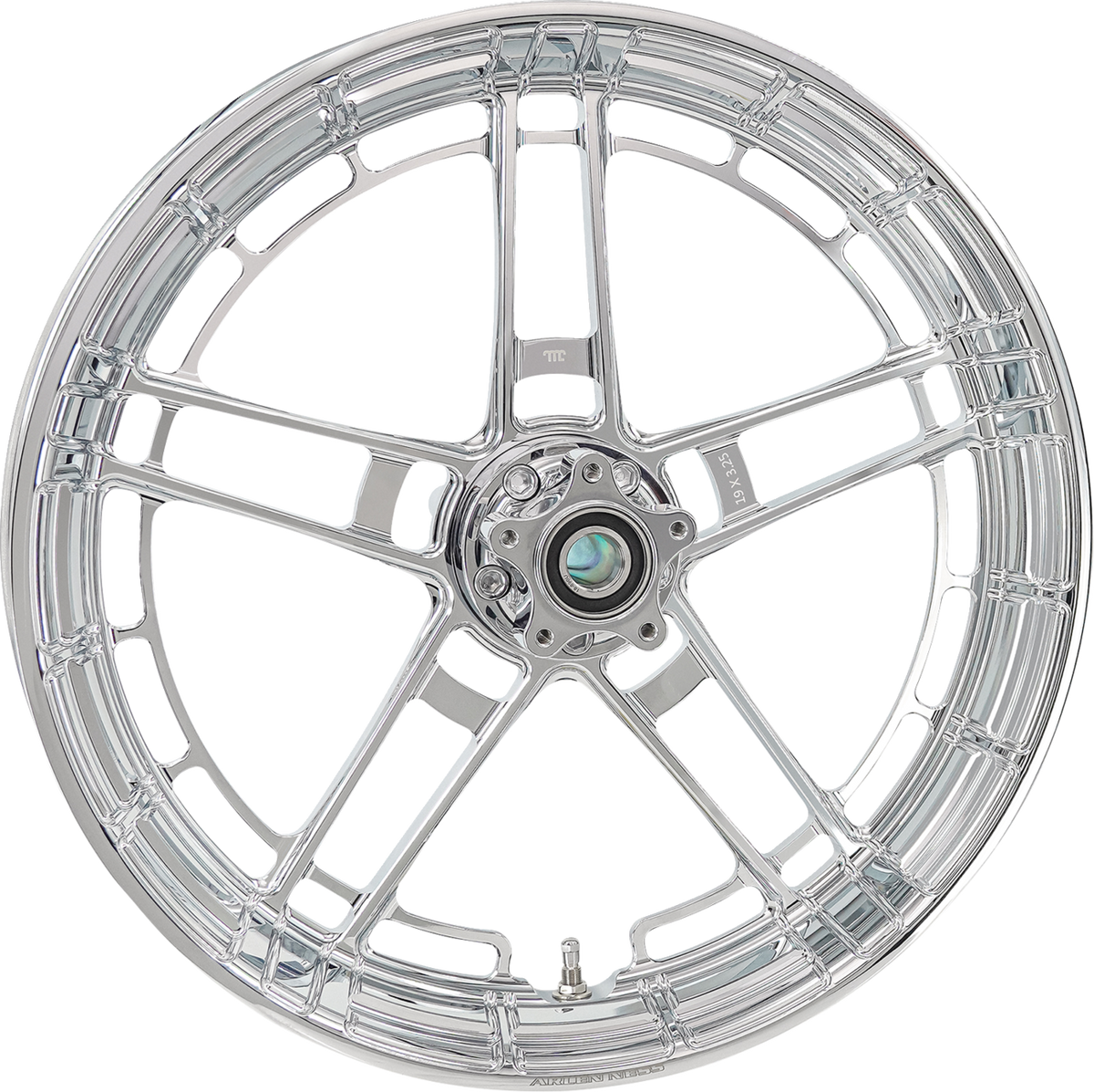 Arlen Ness Flatline Front Chrome Rim 330-043, 19 x 3.25 in