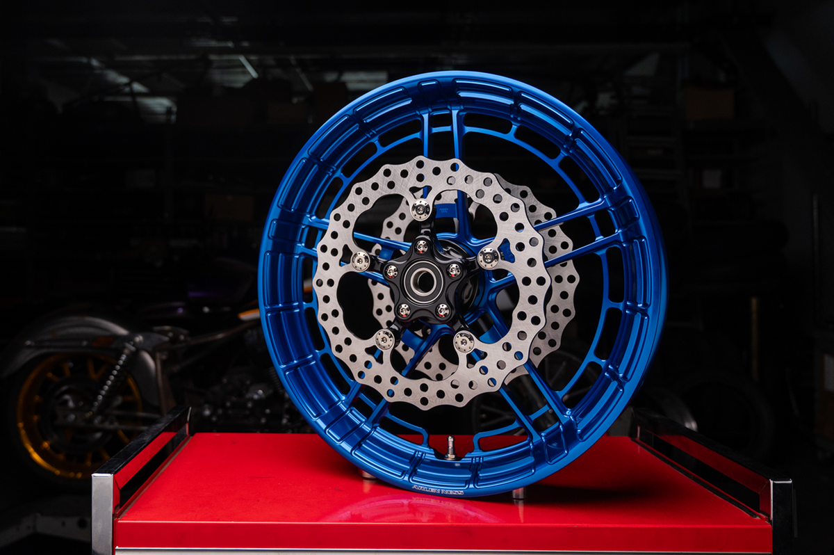 Arlen Ness Flatline Front Wheel Rim, Blue, 21 x 3.5 in, Part 330-048