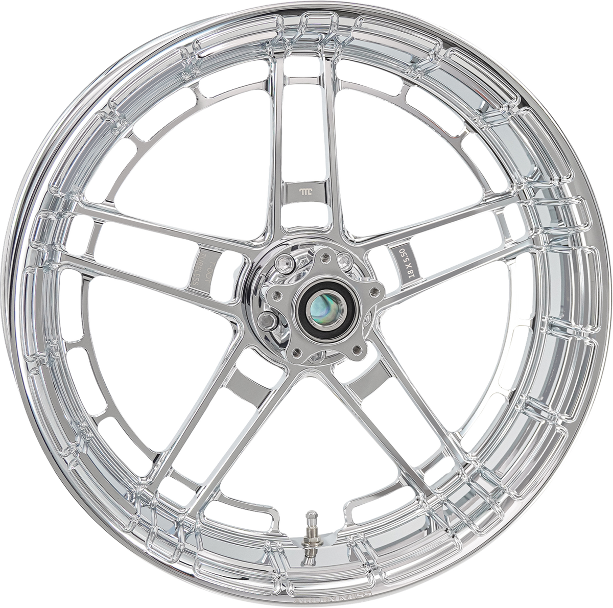 Arlen Ness Flatline Rear Chrome Rim 330-042, 18 x 5.5 Inches