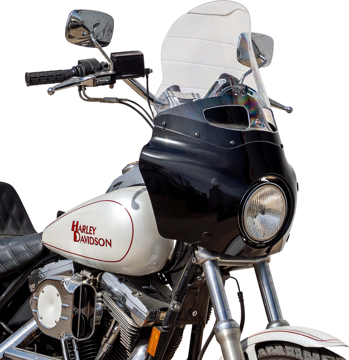 Klock Werks Flare Windshield for Road Warrior Fairing, 15-Inch Clear, KWW-06-0613-C