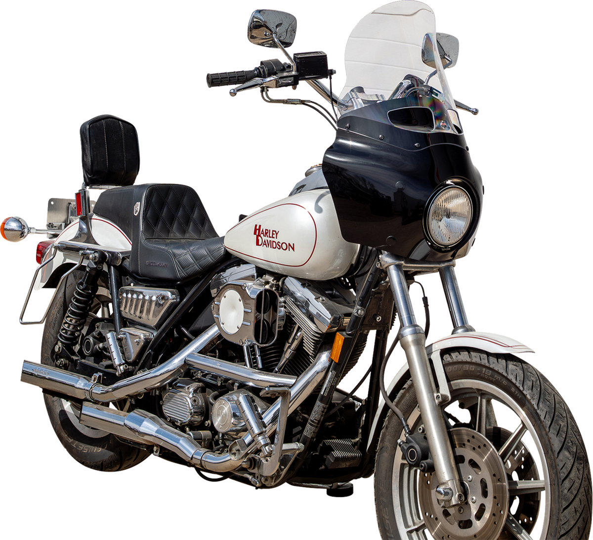 Klock Werks Flare Windshield for Road Warrior Fairing, 15-Inch Clear, KWW-06-0613-C