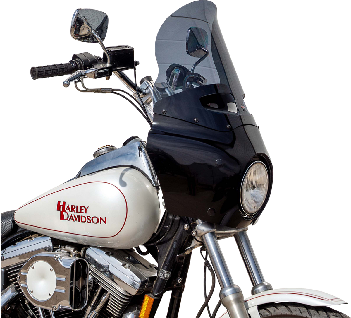 Klock Werks Flare Windshield for Road Warrior Fairing, 15-Inch Dark Smoke, KWW-06-0613-DS