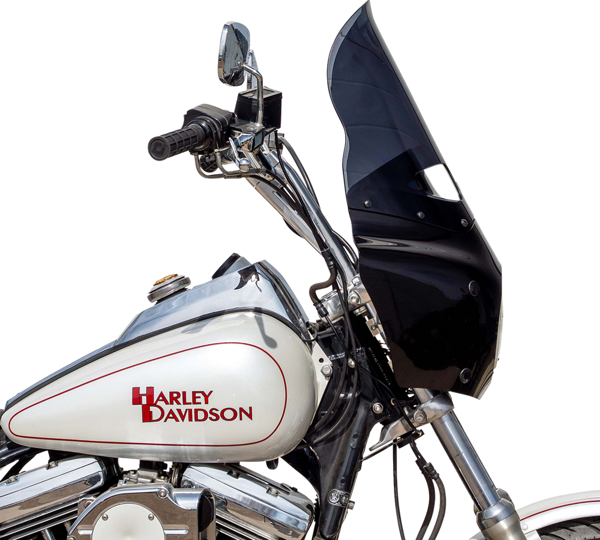 Klock Werks Flare Windshield for Road Warrior Fairing, 15-Inch Dark Smoke, KWW-06-0613-DS