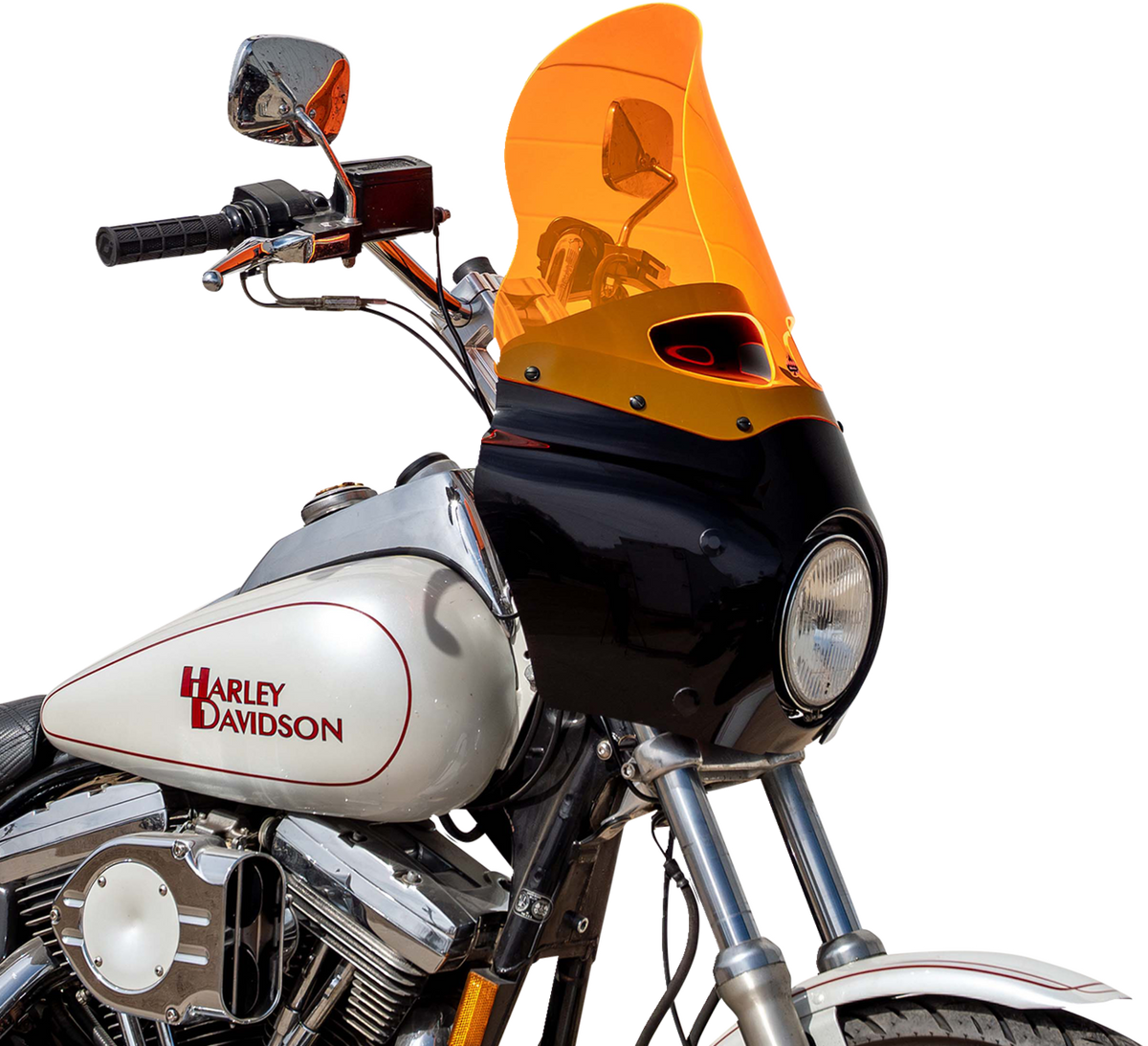 Klock Werks Ice Flare Windshield, 15-Inch Orange Ice for Road Warrior Fairing KWW-06-0615
