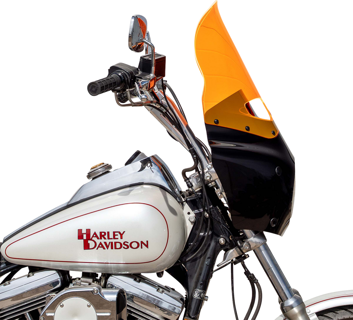 Klock Werks Ice Flare Windshield, 15-Inch Orange Ice for Road Warrior Fairing KWW-06-0615